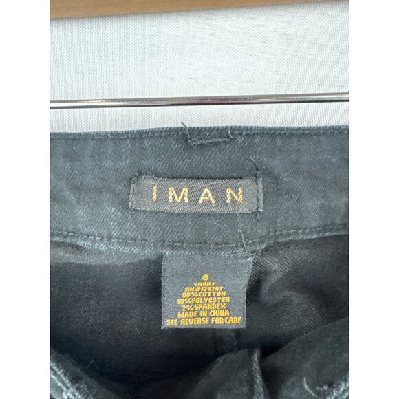 Iman Womens Black Straight-Leg Jeans S - Picture 3 of 5